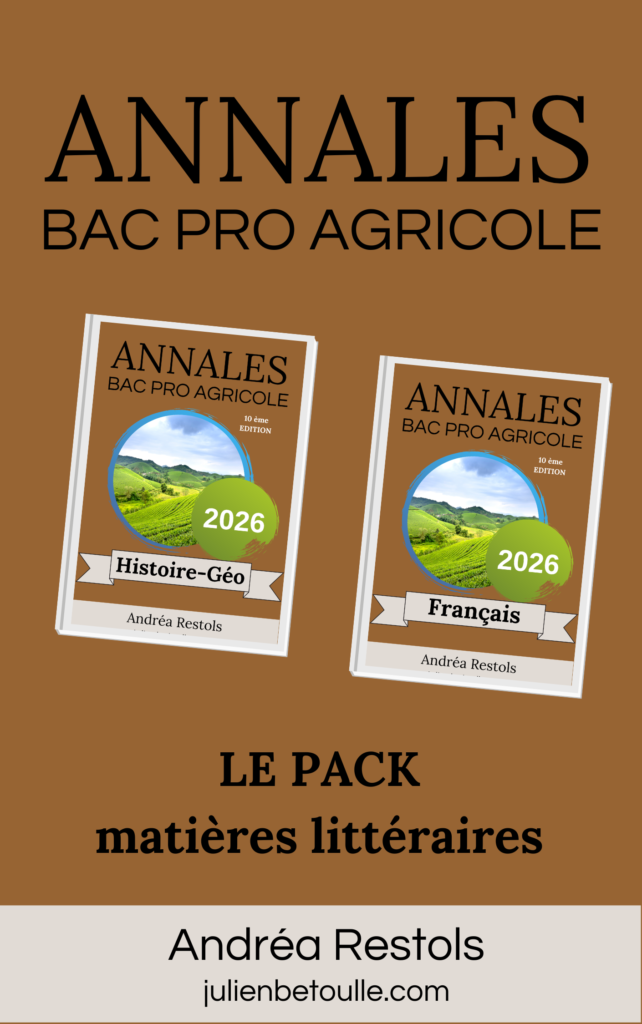 Annales Bac Pro Agricole Matières Littéraires 2026