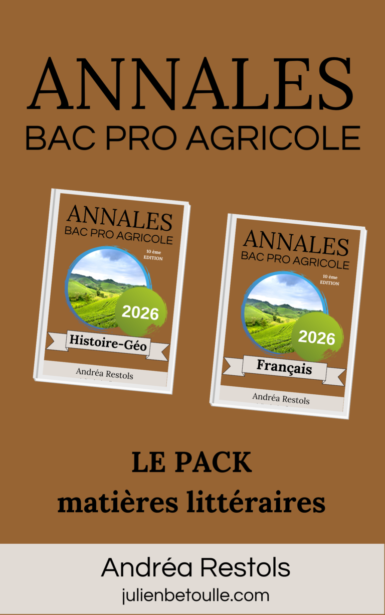 Annales Bac Pro Agricole Matières Littéraires 2026
