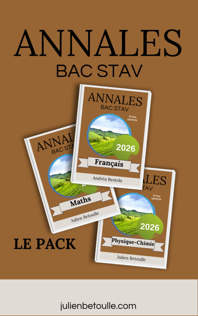 Annales STAV Matières Générales 2026