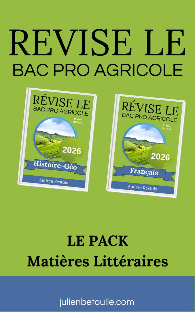Guide de révisions Matières Littéraires bac pro agricole 2026