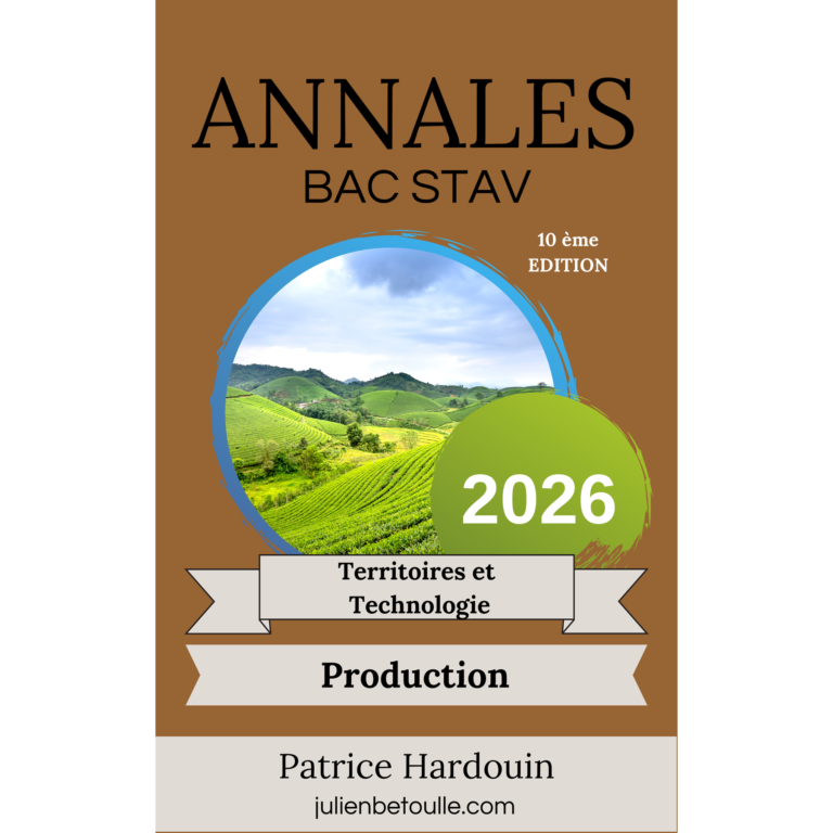 Annales corrigées Production 2026 – Bac technologique STAV